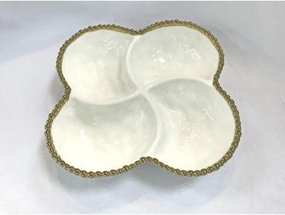 Jiallo "8.75"" Bead 4-Section Bowl"