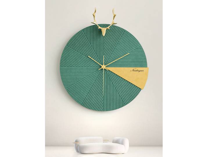 Horloge murale tête de cerf de luxe, horloges murales modernes nordiques, décoration créative de salon, horloge de chambre à coucher, horloges murales à mouvement silencieux