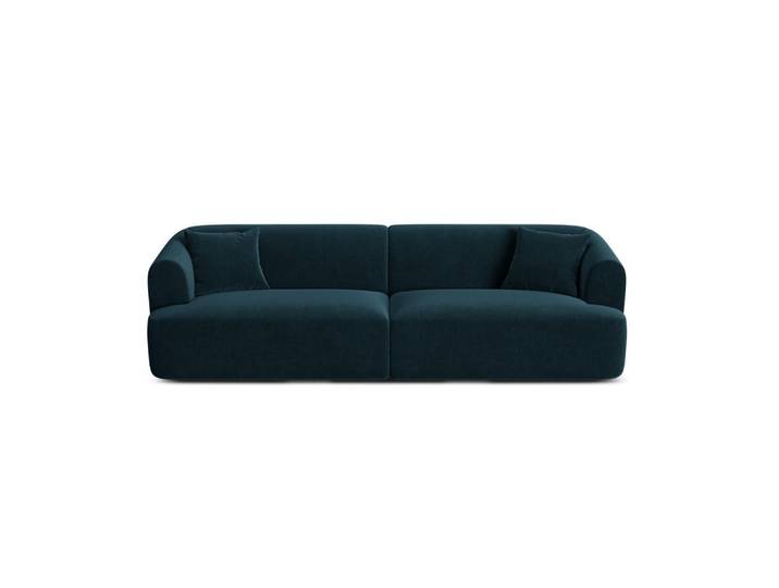 Cosmopolitan Design Modulares-Sofa Campi aus Samt petrol 4 Sitzplätze, Petrol, 90x70x255 cm, Wohnzimmer, Sofas & Couches, Sofas
