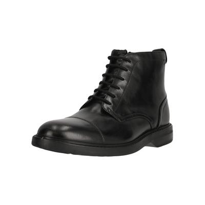 Stiefelette CLARKS "Aldwin Cap", Herren, Gr. 40, schwarz, Leder, Schuhe Stiefelette, mit vielseitiger Optik und ganztägigem Komfort