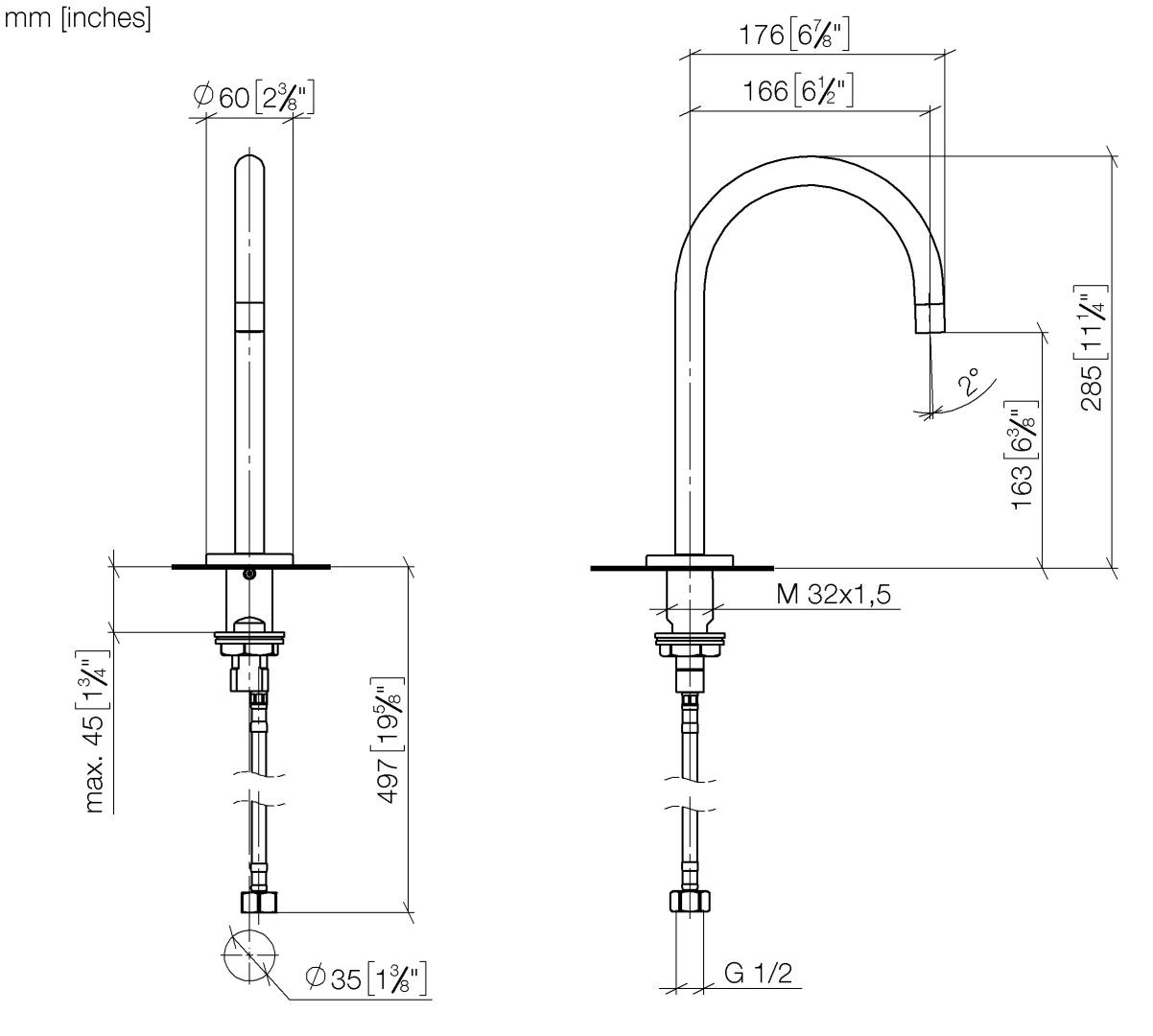 Dornbracht Waschtisch-Stand-Auslauf 13716882-47
