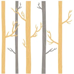 WANDAUFKLEBER 60x102cm - Zierbäume