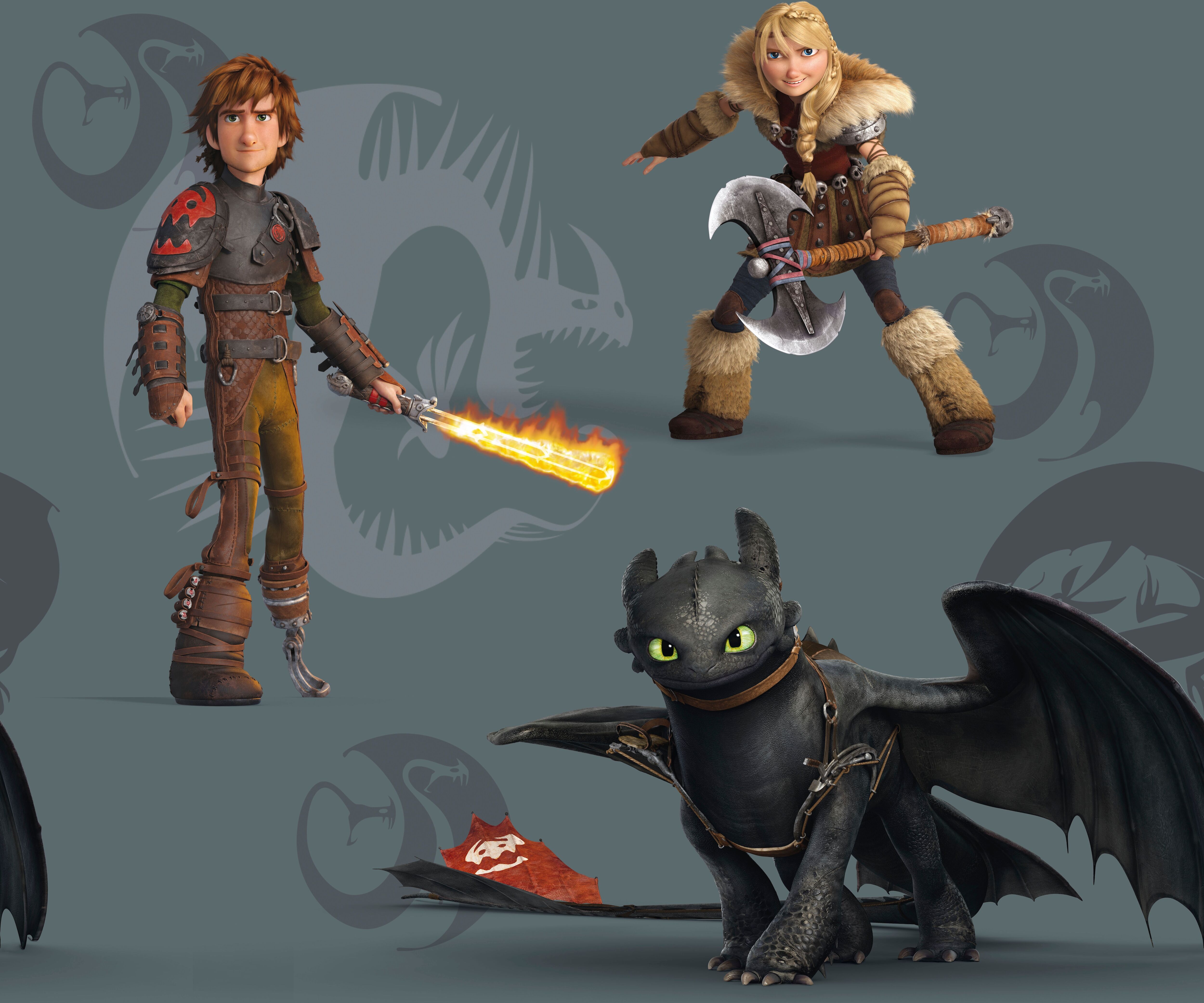 Platzset WIRTH "Dragons" Gr. 1, grau, B:40cm L:30cm, Obermaterial: 100% Polyester, Platzsets, Platzset, Universal Pictures