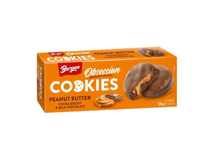 Bergen Obsession Biscuits au beurre de cacahuètes et au cacao 128 g