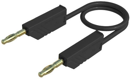 Hirschmann Test & Measurement MLN 25/2,5 SW Messleitung Lamellenstecker 4mm Lamellenstecker 4mm 25.00cm Schwarz 1St.
