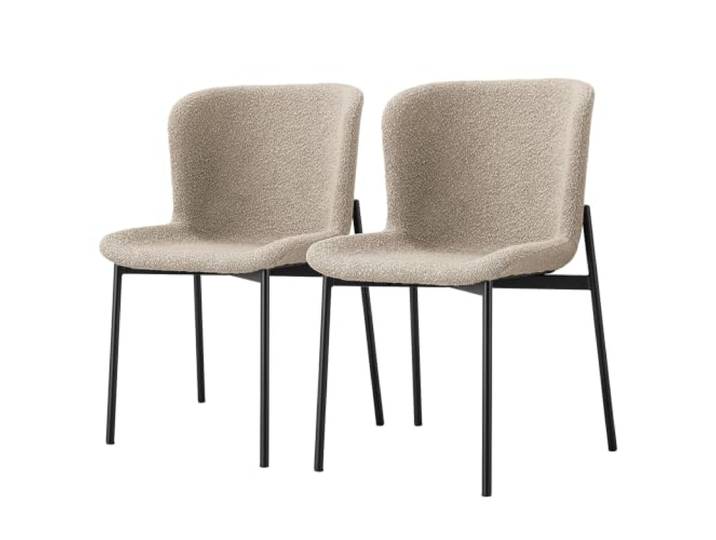 home24 Polsterstuhl 2er Set Metall Textil 49 x 52 x 79 cm