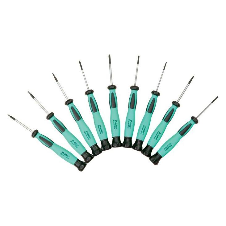 Prokits Pro'sKit SD-0839 ESD-Präzisionsschraubendreher-Set - 9-teilig - Chrom-Vanadium-Stahl (SD-0839)