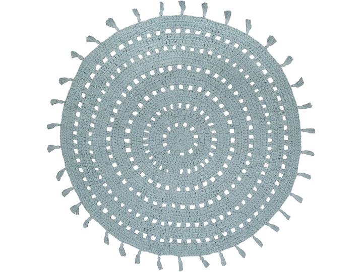 Kinderteppich gehäkelt - Farbe: grün - Material: Baumwolle - 1340