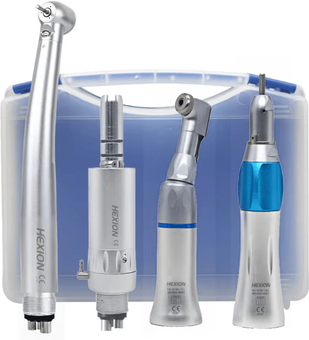 Inspire Essentials ProLite 4 Piece LED Dental Handpiece Kit With E Generator And Water Spray System 4pcs Led Kit 4holes