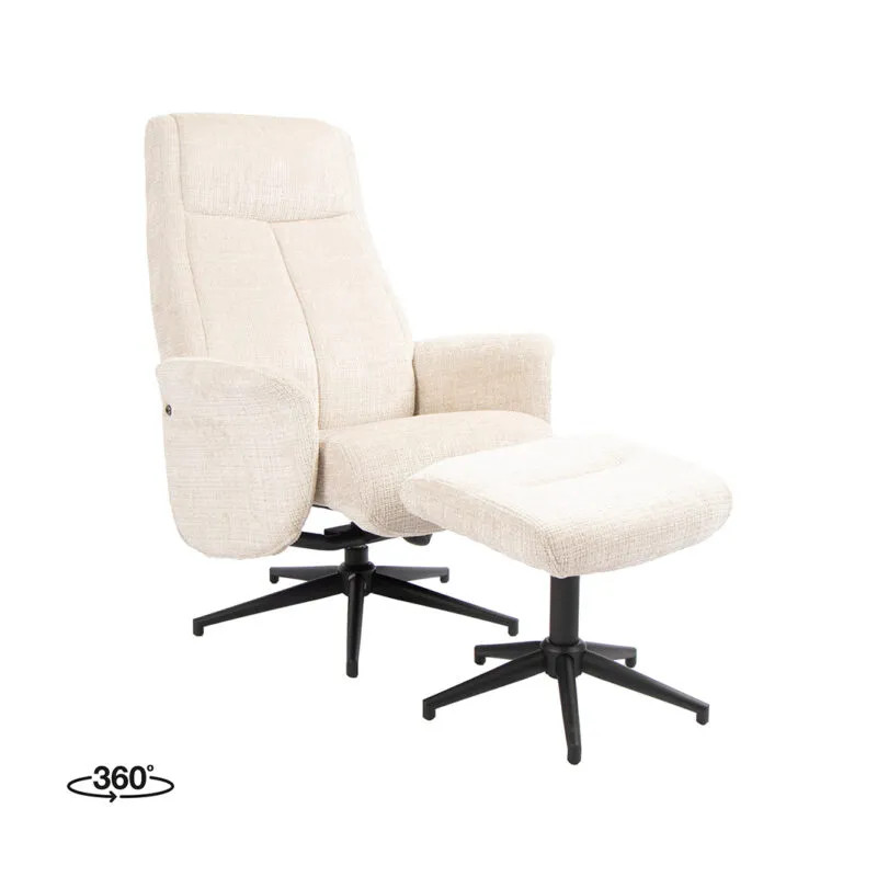 LABEL51 Fauteuil Tumba Lounge Stoel - Naturel - Cremona