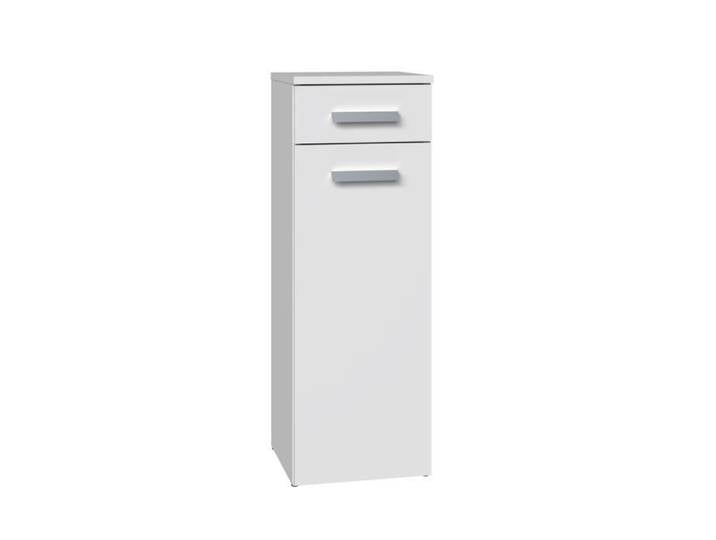 Colonne basse rangement SDB - HUCOCO - JOKKE - 1 porte - 1 tiroir - 30x30x85cm