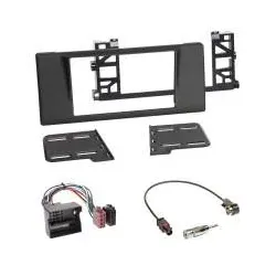 Einbauset 2-DIN BMW 5er E39 ab 1995 40-PIN Flach Einbaurahmen Radioblende+Ada...