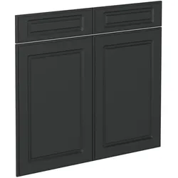 Vicco, Regal, Küchenfront R-Line, Anthrazit Landhaus, 79.2 x 70.8 cm Möbelfront für den Schubladenunterschrank