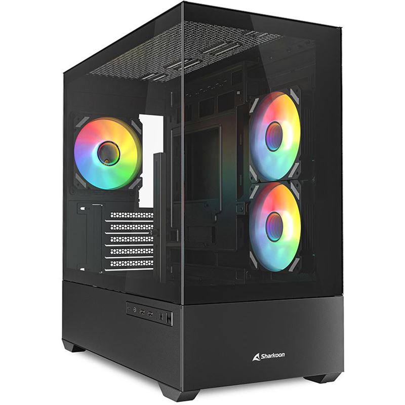 Sharkoon MK6 RGB Mini Tower ohne Netzteil schwarz