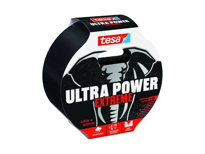 Tesa Ultra Power Extreme Reparaturband Schwarz 50 mm x 10 m
