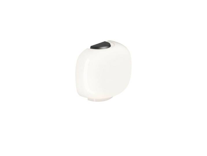 Foscarini Wandleuchte Chouchin Semi, hochwertig, weißes Glas, E
