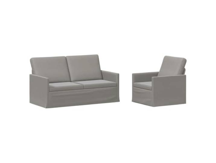 vidaXL Sofa-Set 2 pcs Hellgrau Samt (V) Samtpolsterung für Komfort und Style, Metallrahmen sorgt für hohe Stabilität, Für maximalen Komfort gemacht