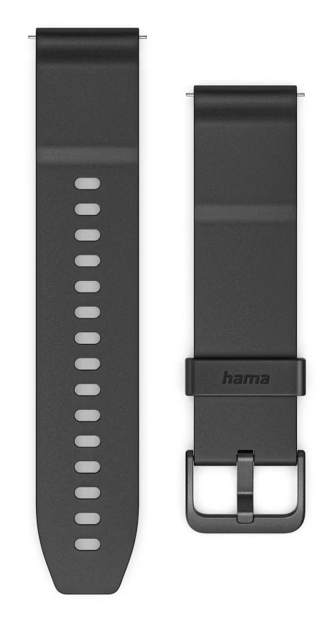 Hama 178659 Armband 22 mm Jede Marke (Schwarz) 00178659