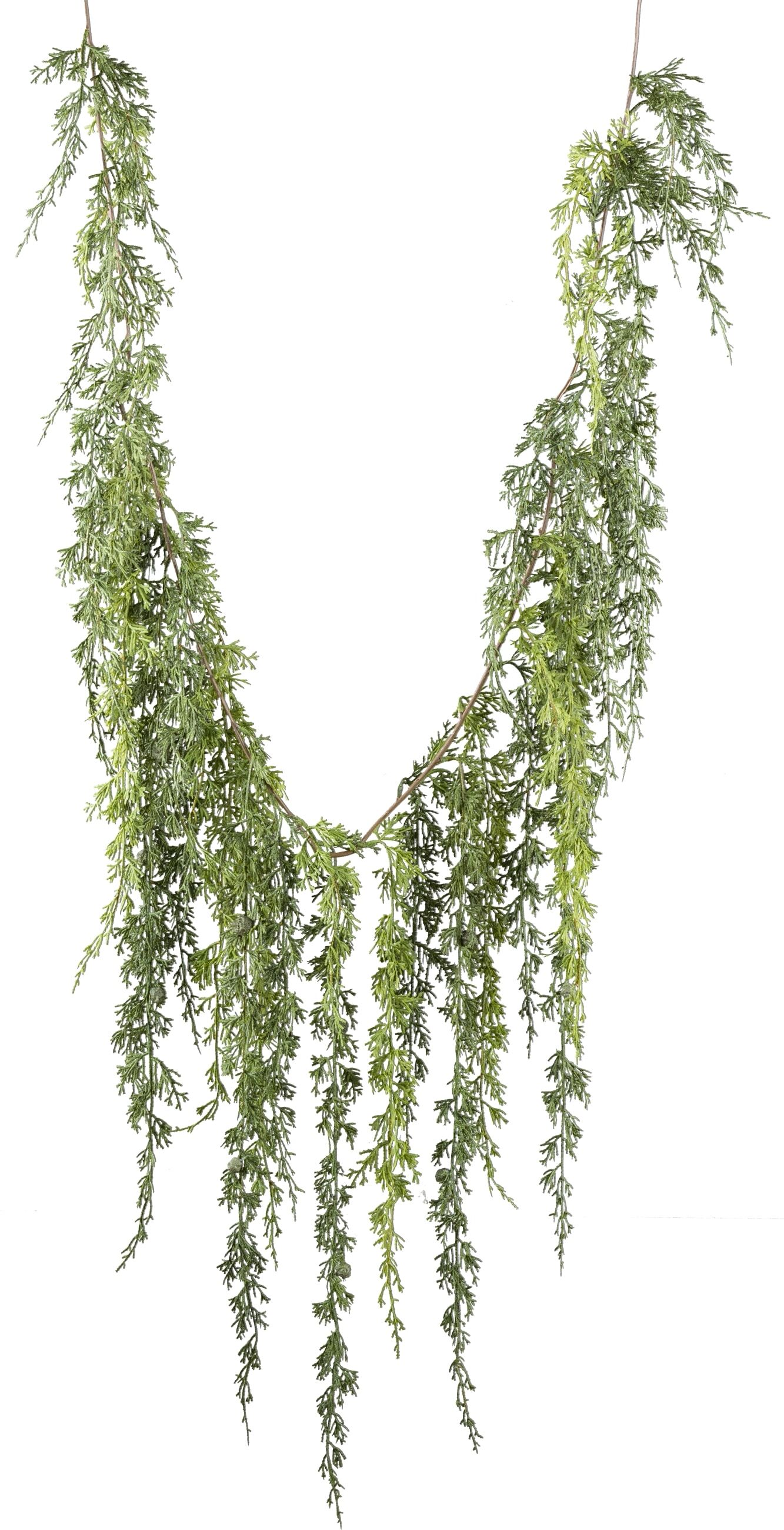 Kunstgirlande CREATIV GREEN "Koniferengirlande", grün, L:175cm, Kunststoff, Kunstpflanzen, Kunstgirlande, mit zahlreichen Koniferenzweigen