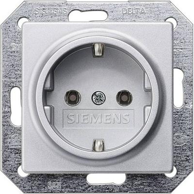 Siemens Schalterprogramm Einsatz Schutzkontakt-Steckdose Aluminium (Metallic) 5UB1931 1 St.