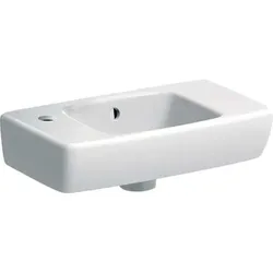 Geberit Renova Compact Handwaschbecken verkürzte Ausladung, 450x250mm, mit Ablagefläche rechts, 501.731.01.1, Farbe: Weiß