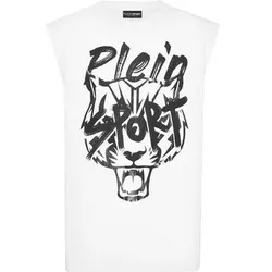 PLEIN SPORT Tanktop, Größe S in Weiß 01