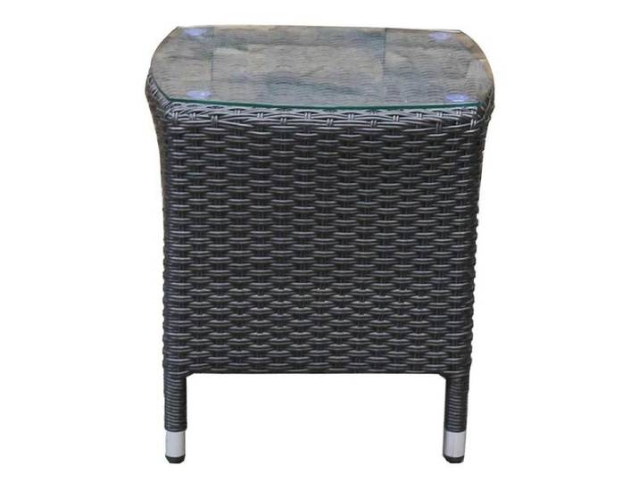 OUTLIV. Spain Beistelltisch 45x45cm Geflecht/Glas