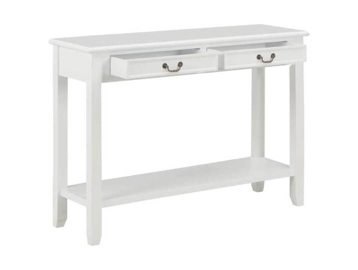 Soldes saison Table console Blanc 110x35x80 cm Bois - Stabilité - résistance à l'humidité_FR97200