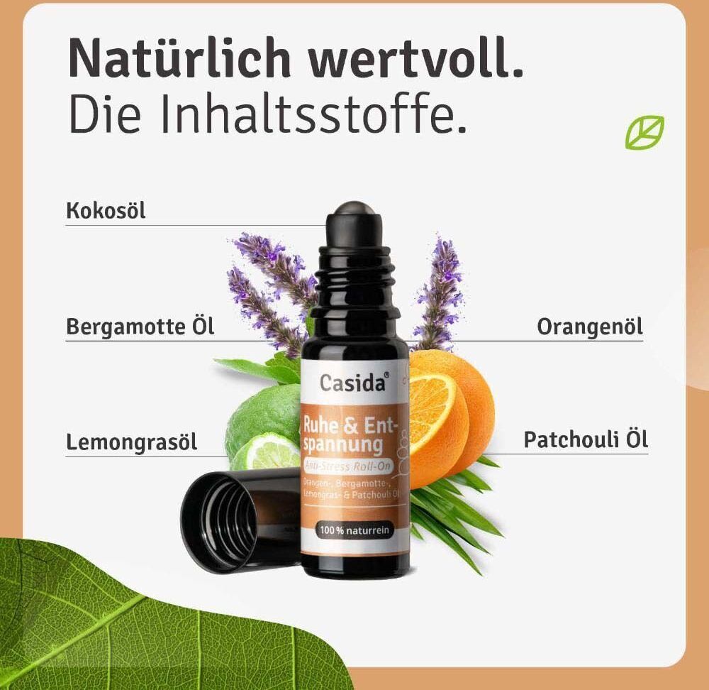 Casida Ruhe & Entspannung Anti-Stress Roll-on 2x 2x10 ml Ätherisches Öl