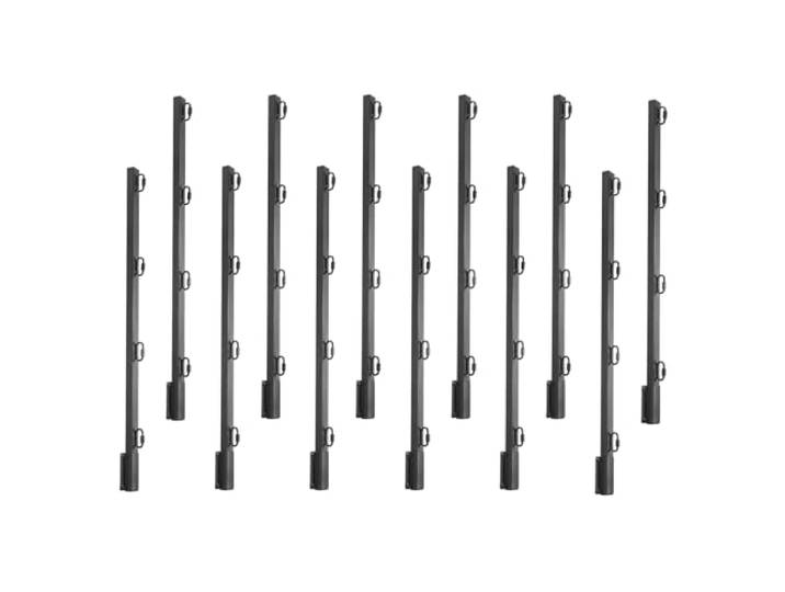 VEVOR Bras d'Extension de Fil de Fer Barbelé\, Lot de 12\, Rallonges de Poteaux de Clôture\, 81\,5 cm\, Extension de Hauteur de Clôtures en Acier Robuste\, Montage Stable\, pour Empêcher Animaux de Sauter