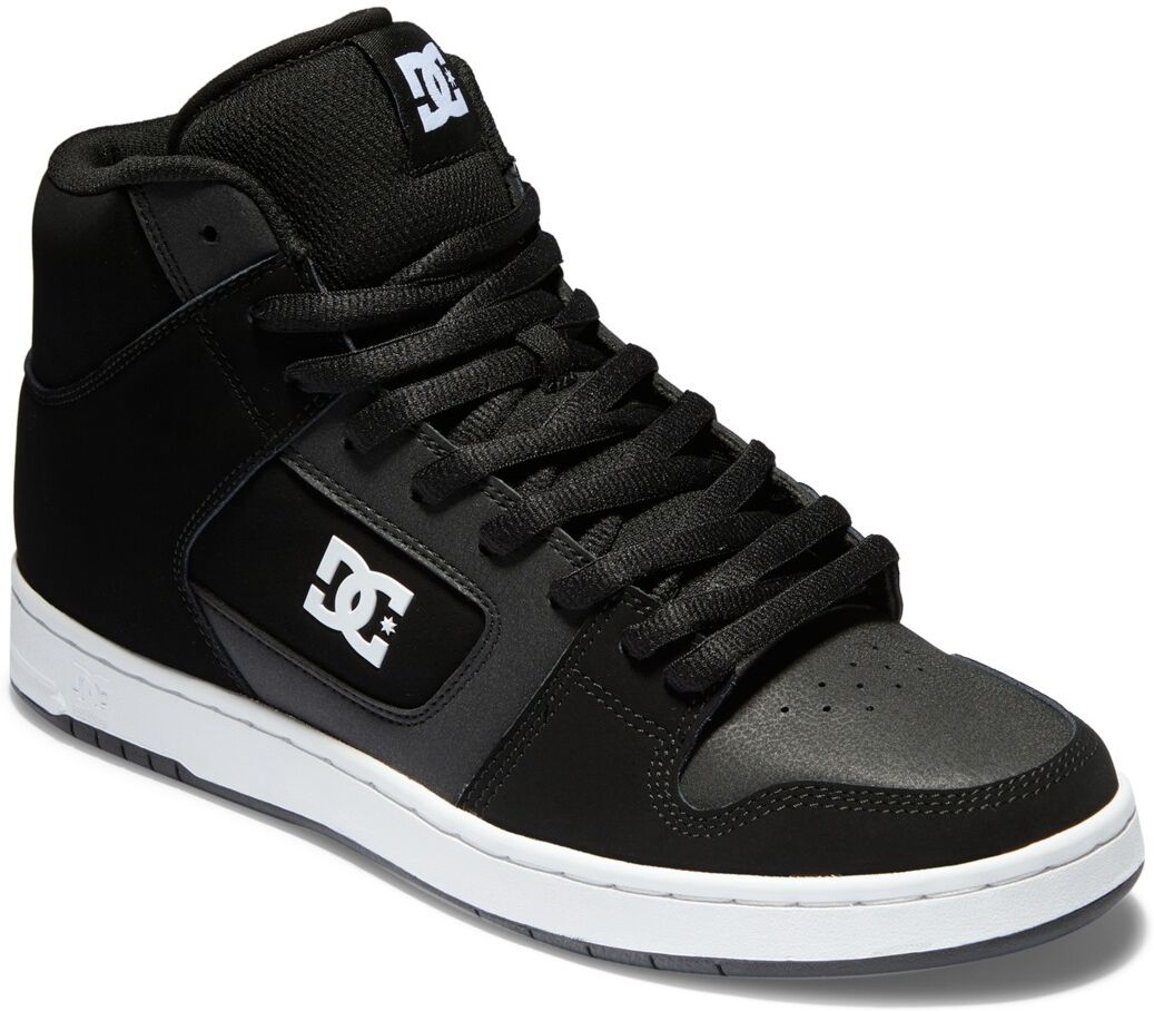 Sneaker DC SHOES "Manteca 4 Hi", Herren, Gr. 12(46), schwarz-weiss (schwarz, weiß), Obermaterial:51.34% Leder, 48.66% Synthetikmaterial., Schuhe Sneaker schwarz, weiß 12(46)
