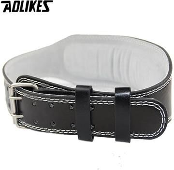 Inspired Living AOLIKES Wide Weightlifting Belt For Gym Training And Back Support black s