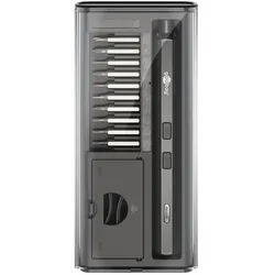Goobay, Schraubenzieher, Elektrischer Schraubendreher mit 20-tlg. Präzisions-Bitsatz (Innensechsrund, Kreuzschlitz, Spanner, Tri-Wing)