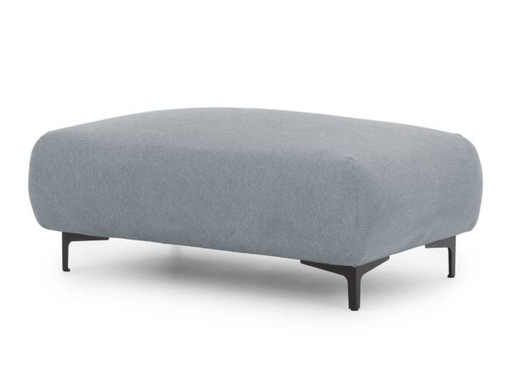 Repose-pieds en tissu structuré gris 110x65x46 cm