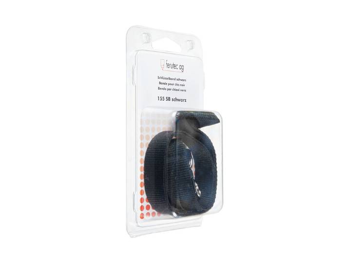 Schlüsselband Schwarz 49 × 0.6 cm