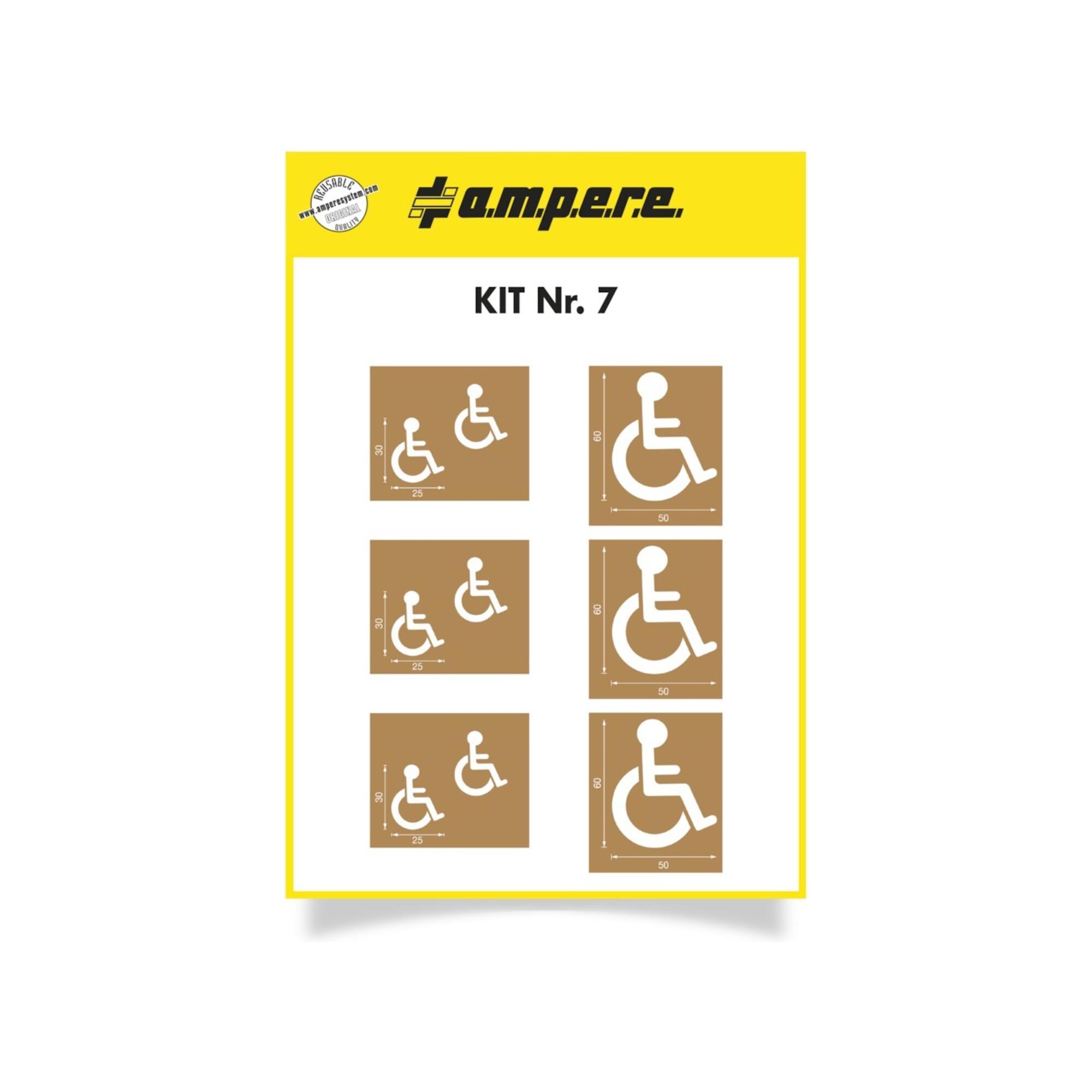 A.M.P.E.R.E. Schablonenset Schablonen KIT Handicap 60 cm& 30 cm (10662)
