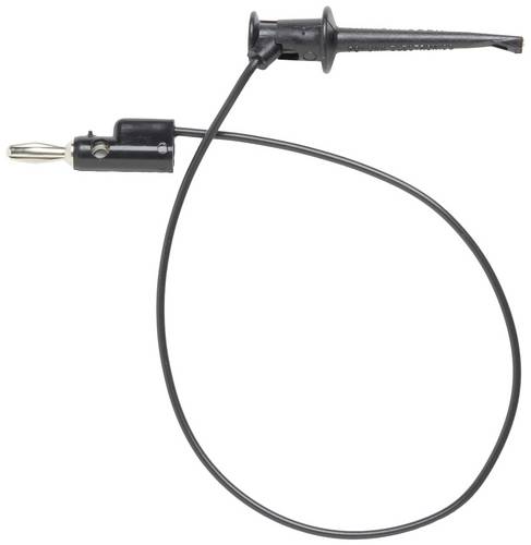 Pomona Electronics 3782-24-0 Messleitung Lamellenstecker 4mm Abgreifklemmen 0.60m Schwarz 1St.