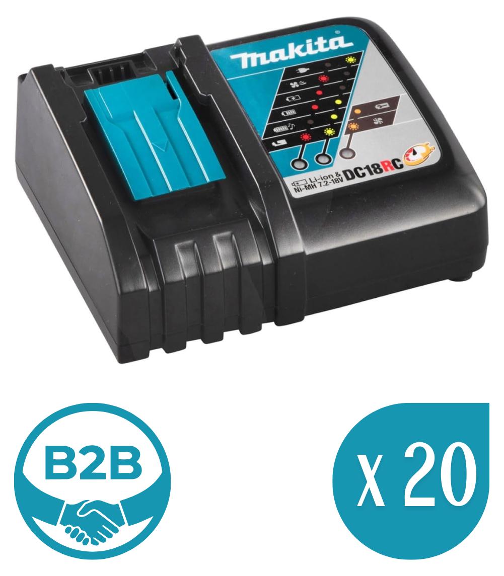 [B2B] Pack mit 20 Ladegeräte MAKITA DC18RC