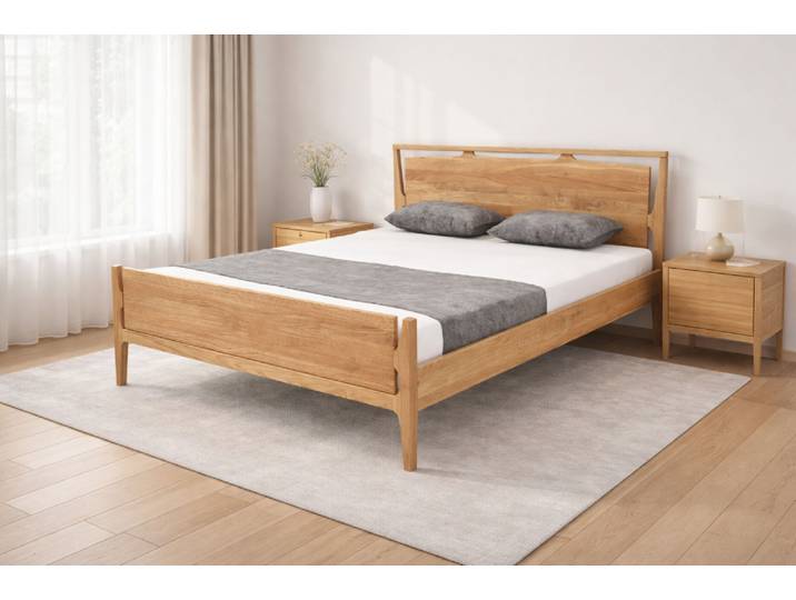 Massivholzbett STICK IV Eiche 180x200
