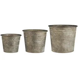 IB Laursen Metall Töpfe 3er Set Urban Garden, Ø 18 - 26 cm