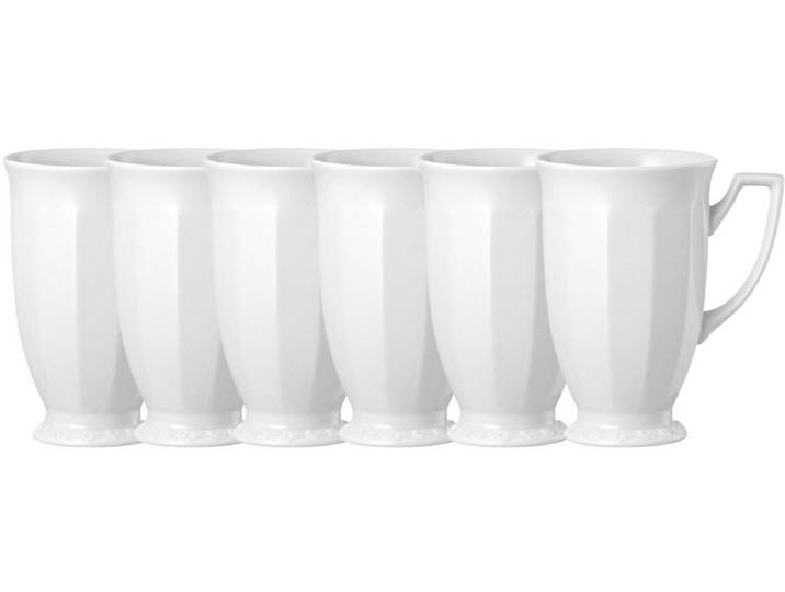 Rosenthal Geschirr-Set Maria Weiss Schokobecher Set 0,33 l 6tlg., Porzellan