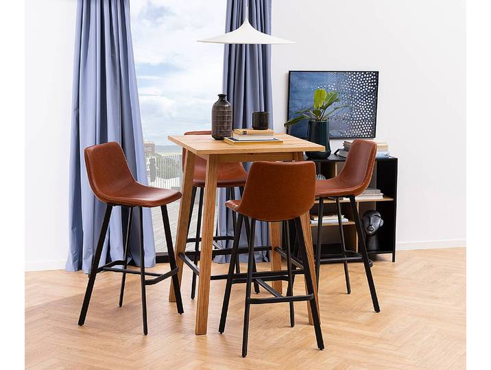 Barstuhl Gustave 2er-Set 47 x 103 x 50cm Cognac