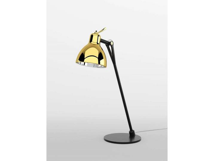 Luxy Glam T0 Tischleuchte, schwarz/gold, 52 cm - Rotaliana - Metall