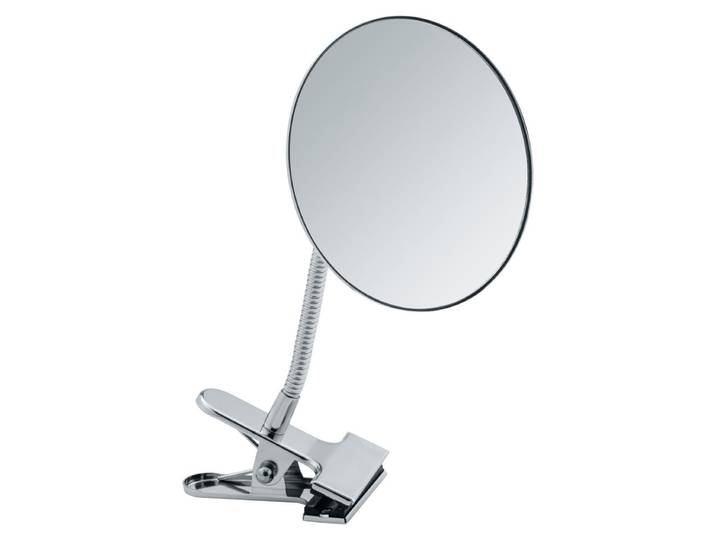WENKO Miroir cosmétique Clip salle de bain WC Fixation par serrage grossissement 5x