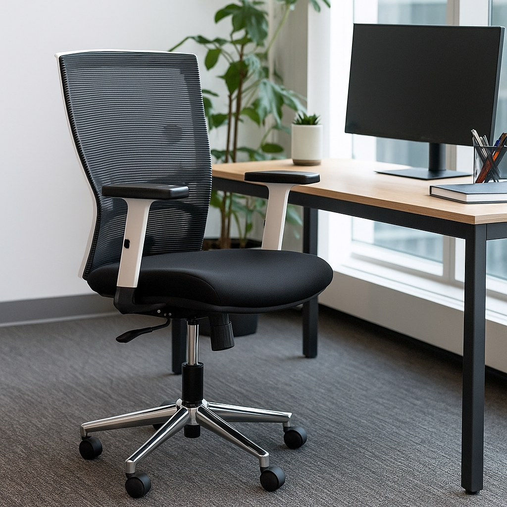 B2B Partner Bürostuhl HAAG, orange/grau