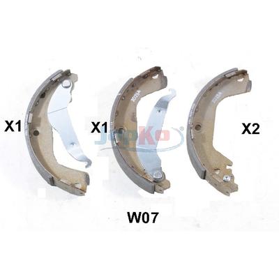 JAPKO Bremsbackensatz Hinterachse 55W07 für CHEVROLET