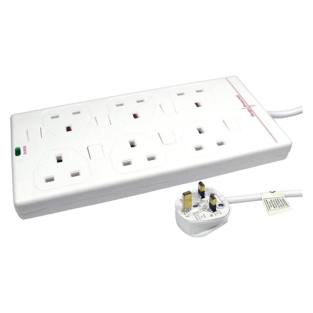 Cables Direct Cdl 3mtr 6 Gang Uk Switched (RB-03-6GANGSWD)