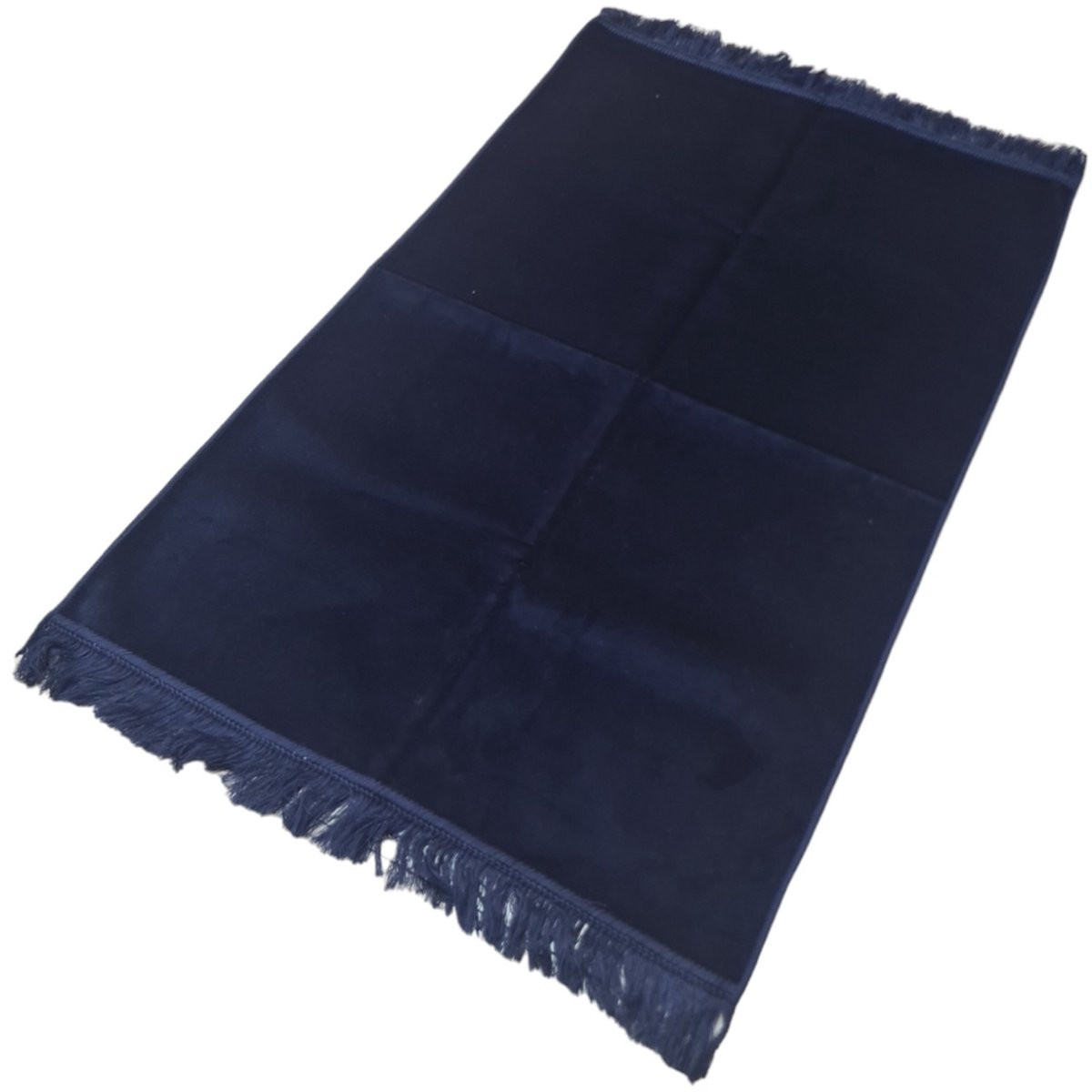 Dilara Gebedskleed voor volwassenen Donkerblauw van fluweel en acryl