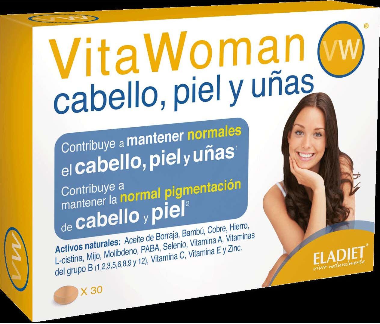 ELADIET Vitawoman cabello, piel y uñas 30comp