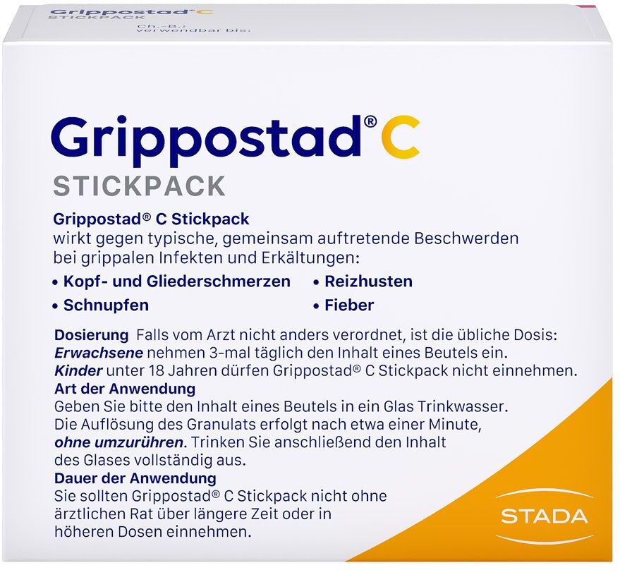 Grippostad C Stickpacks bei Erkältung und grippalen Infekten 2x12 St Granulat